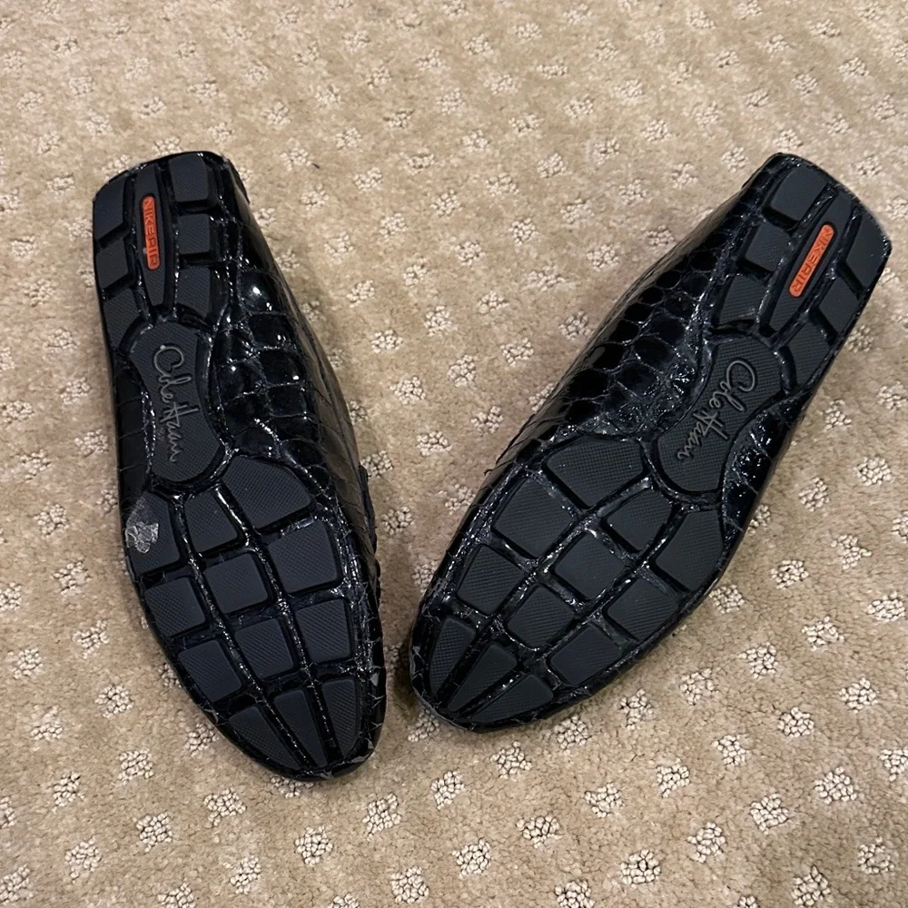 Cole Haan Black Textured Loafers - Picture 2 of 4